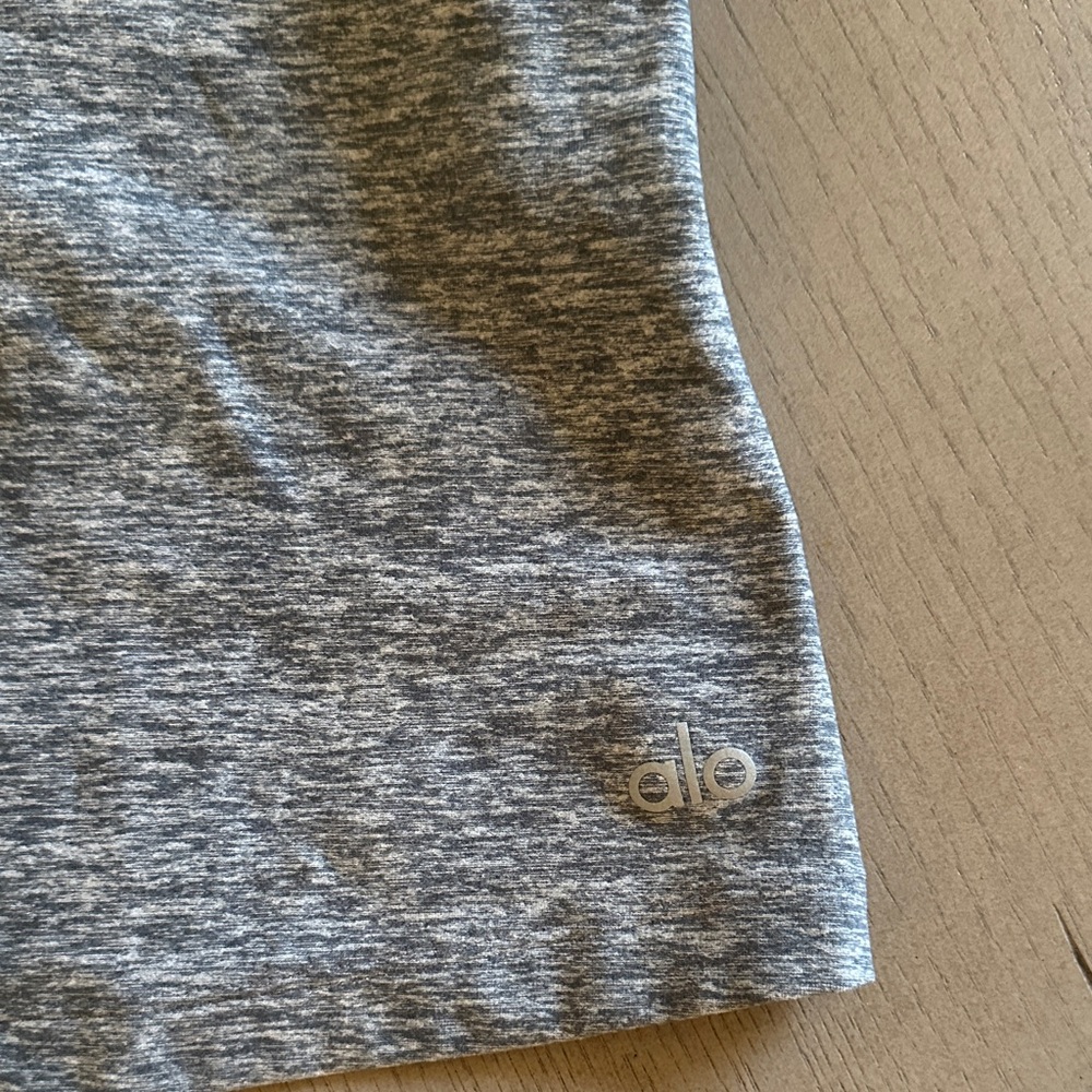 ALO Yoga Gray Heather Performance Halter Tank
